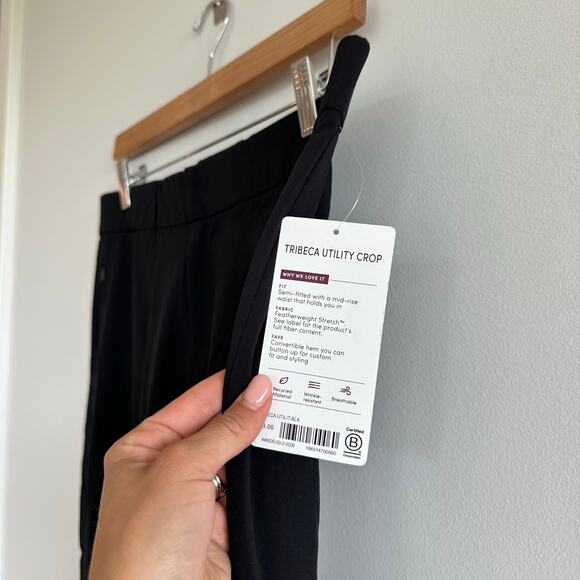 Athleta Tribeca Utility Crop Pant Black 10 NWT - Picture 6 of 11